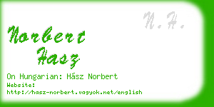norbert hasz business card