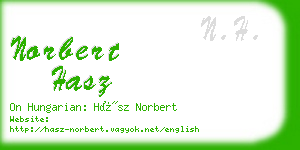 norbert hasz business card